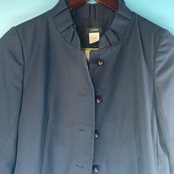 J. Crew Women’s Navy Blue Long Sleeve Front Button Jacket Size 0 - Picture 5 of 9